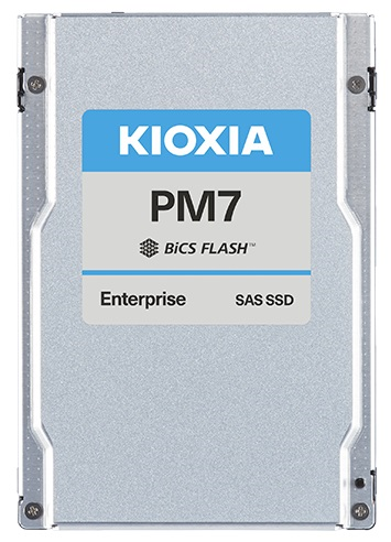 KIOXIA Enterprise SSD 2,5"(SFF), PM7-V, 3200GB (3.2TB), SAS 24G (SAS-4, 22,5Gbit/s), R4200/W3650MB/s, IOPS(R4K) 720K/340K, MTTF 2,5M, 3DWPD/5Y (Mixed Use), TLC, 15mm (replace KPM61VUG3T20)