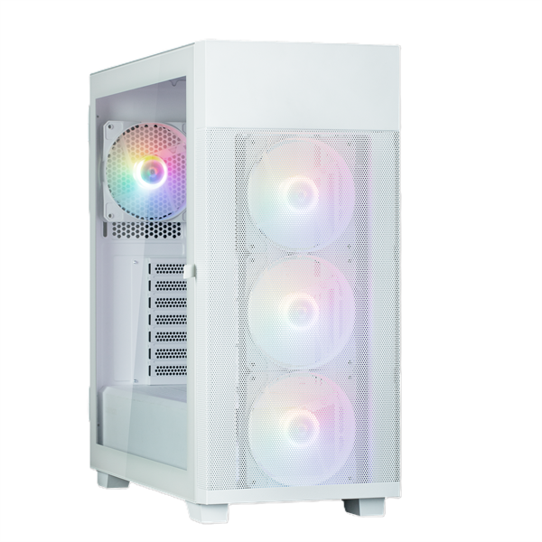 ZALMAN S5 NEO, ATX, WHITE, WINDOW, 2xCOMBO (3.5" or 2.5"), 4x2.5", 1xUSB2.0, 1xUSB3.1, FRONT 3x120mm FRGB, REAR 1x120mm FRGB