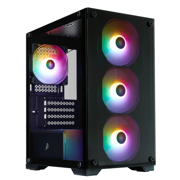 1STPLAYER FIREBASE X2-M / mATX / 4x120mm FRGB fans / X2-M-BK-4F1