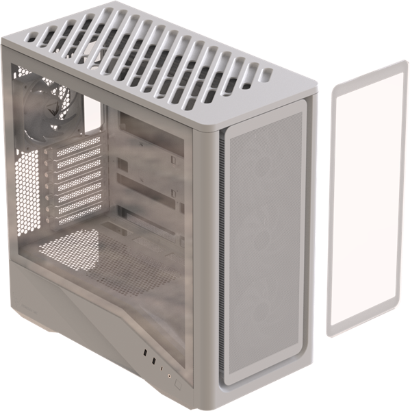 Formula V Line Air Power G9 DUO PA White, ATX, TYPE-C*1, USB3.0*2, MESH/GLASS FRONT PANEL, FRONT 3x PERFORMANCE ARGB, REAR 1x PERFORMANCE ARGB