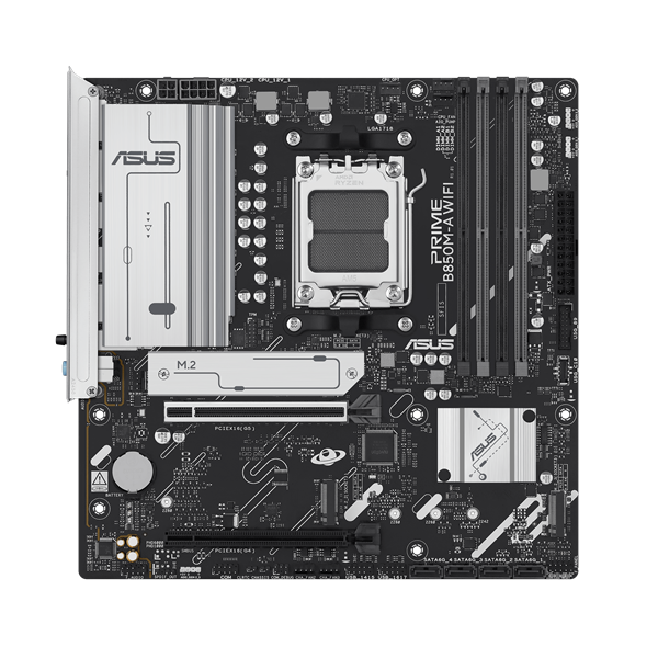 ASUS PRIME B850M-A WIFI, AM5, B850, 4*DDR5, 4*SATA, 3*M.2, 4*USB 3.2, 4*USB 2.0, 4*PCIx16, 2* DP+HDMI, mATX; 90MB1LN0-M0EAY0