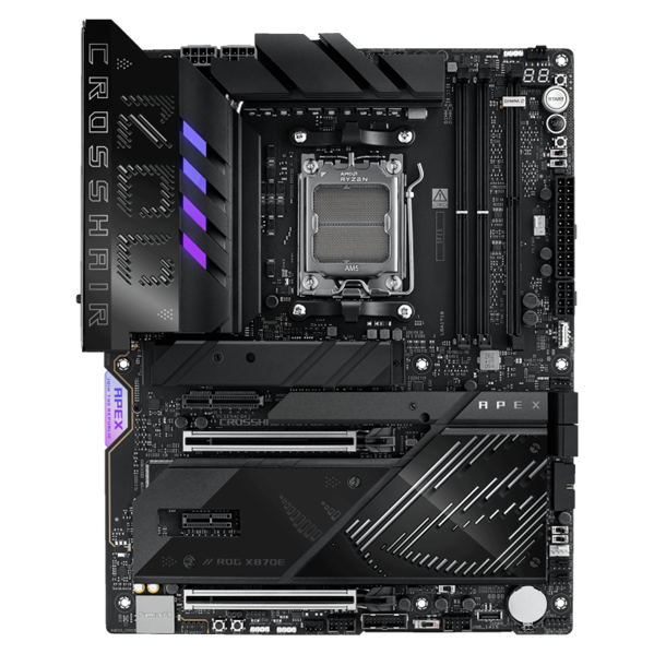 ASUS ROG CROSSHAIR X870E APEX, AM5, X870E, 4*DDR5, 4*SATA, 5*M.2,  8*USB 3.2, 2*Type-C, 2*USB4, 6*PCIx16, 1xPCIe 4, 1xPCIe, ATX; 90MB1KR0-M0EAY0