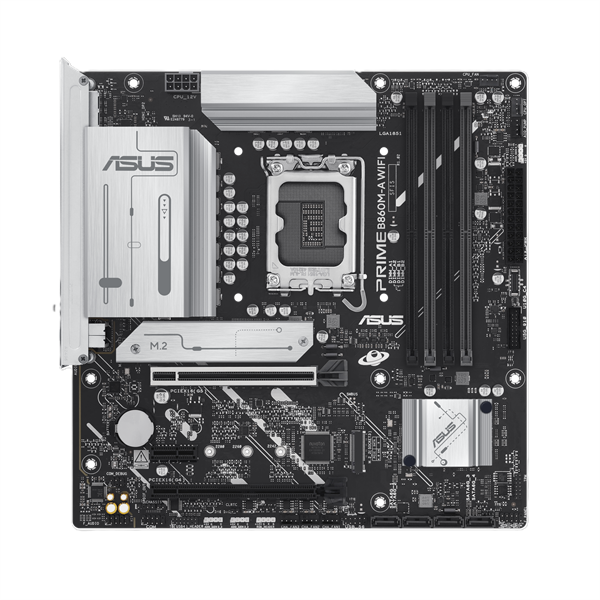 ASUS PRIME B860M-A WIFI, LGA1851, B860, 4*DDR5, 4*SATA, 2*M.2, 2*USB 3.2, 4*USB 2.0, Type-C, 2*PCIx16, 1*PCIx1, 2*DP+HDMI, mATX; 90MB1JY0-M0EAY0