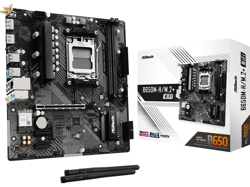 ASROCK B760M PRO RS WIFI, LGA1700, B760, 4*DDR5, 4*SATA, 3*M.2, 3*USB 3.2, 2*USB 2.0, Type-C, 2*PCIx16, 1xM.2 (Key E), HDMI+DP, mATX