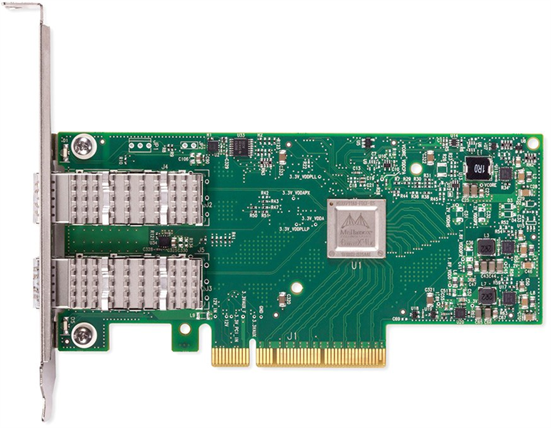 Mellanox ConnectX-4 Lx EN network interface card, 10GbE dual-port SFP+, PCIe3.0 x8, tall bracket, 1 year