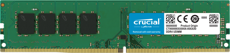 Crucial by Micron  DDR4  32GB 3200MHz UDIMM (PC4-25600) CL22 1.2V, 1 Year Warrаnty OEM