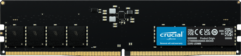 Crucial by Micron 16GB DDR5-5600 UDIMM (CT16G56C46U5) CL46 1.1V, 1 Year Warrаnty OEM
