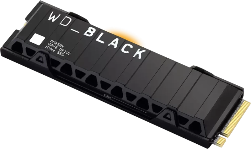 Western Digital Black SN850X SSD M2.2280 PCIe 4.0 4Tb, 7300MBs/6600MBs, TBW 2400, with heatsink, WDS400T2XHE, 1 year