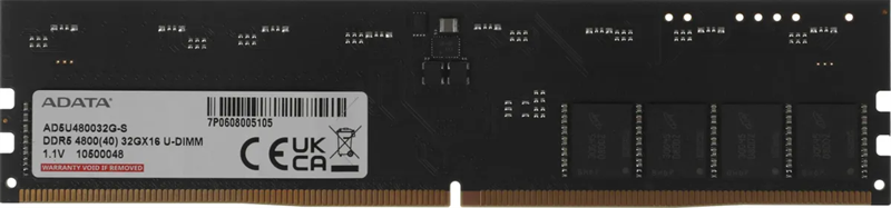 ADATA DDR5 DIMM 32GB 4800MHz 1*32GB 40-40-40 SINGLE TRAY