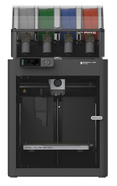Bambu lab : 3D-Printer P1S, Closed type, Compatible with plastics: PLA, PETG, TPU, ABS, with AMS (auto color change, up to 16 colors)