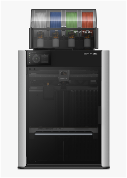 Bambu lab : 3D-Printer H2S, Closed type, Compatible with plastics: PLA, PETG, TPU, ABS, with AMS (auto color change, up to 16 colors)