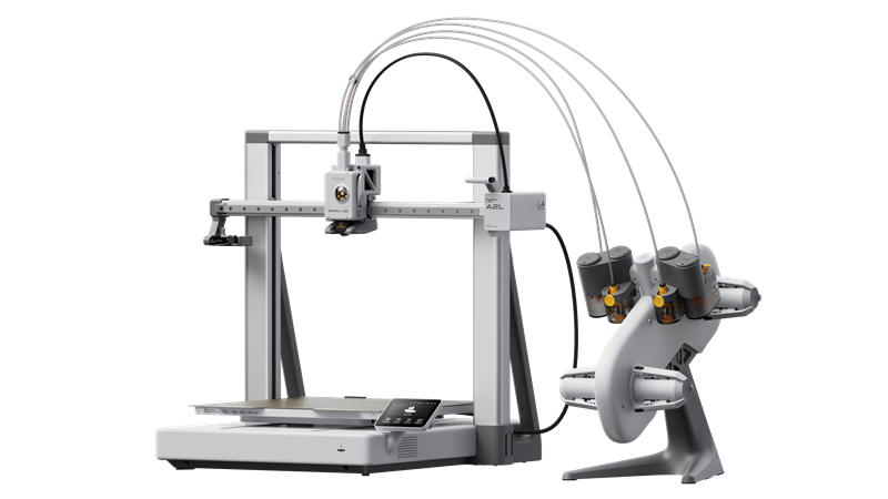 Bambu lab : 3D-Printer A2L, Open type, Compatible with plastics: PLA, PETG, TPU, with AMS Lite (auto color change, up to 4 colors)