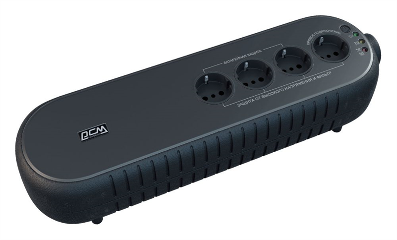Powercom Back-UPS WOW, OffLine, 1000VA/500W, Tower, 4xSchuko outlets(1 Surge & 3 batt), USB (78235)