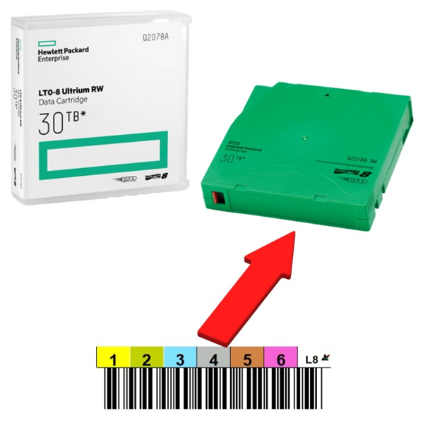 HPE LTO-8 Ultrium 30TB RW Data Cartridge (without label)