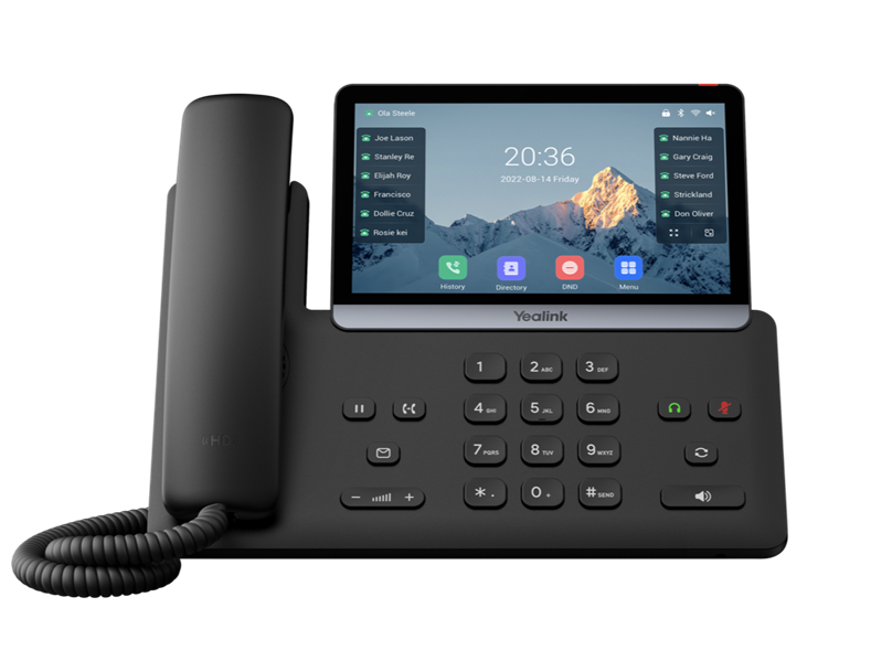 YEALINK SIP-T77U, 7" цветной сенсорный экран, 2 порта USB, 16 аккаунтов, BLF,  PoE, GigE, без БП, шт (repl. SIP-T48U)