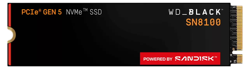 Western Digital Black SN8100 SSD M2.2280 PCIe 5.0 2Tb, 14900MBs/14000MBs, TBW 2400, WDS200T1X0M, 1 year