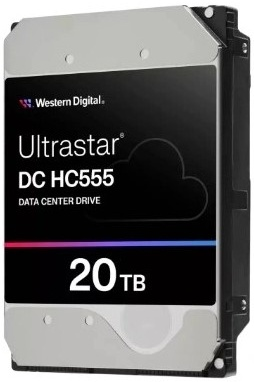 Western Digital Ultrastar DC HС555 HDD 3.5" SAS 20TB, 7200 rpm, 512MB buffer, 512e, 1 year
