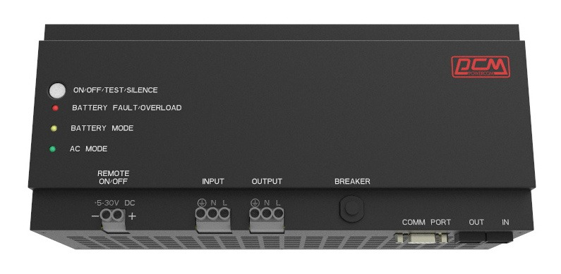 Powercom DRU 850VA/510W, DIN Rail, 230V, RS-232, 2 year warranty (1999787)