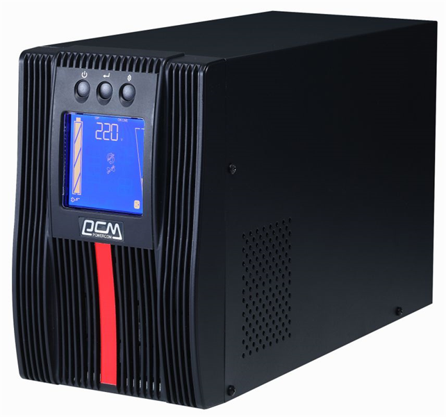 Powercom MACAN, On-Line, 1000VA/1000W, Tower, 4*IEC320-C13, Serial+USB, SNMP Slot (1034861)