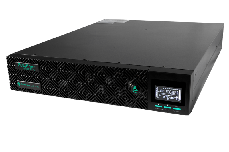 Systeme Electric Smart-Save Online SRT, 1000VA/1000W, On-Line, Extended-run, Rack 2U(Tower convertible), LCD, Out: 8xC13, 1xSchuko, SNMP Intelligent Slot, USB, RS-232, Dry contact