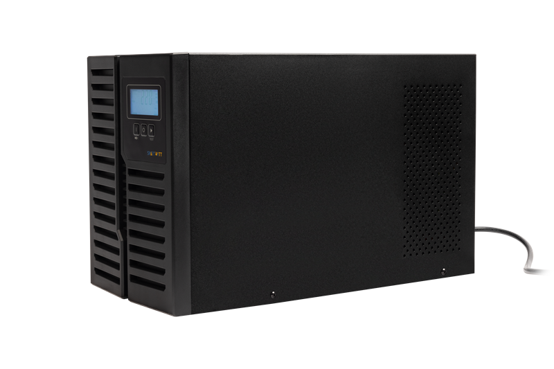 SMARTWATT ИБП онлайн, чистый синус, мощность 3000/2700 ВА/Вт, напольный, LCD дисплей, порт USB, RS232, EPO, SNMP слот, Shuko socket CEE7/4 - 2 шт., встроенные АКБ 6*9 Ач (3703020440003)