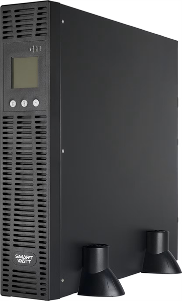 SMARTWATT ИБП онлайн, чистый синус, мощность 3000/2700 ВА/Вт, стоечный/напольный, LCD дисплей, порт USB, RJ11/45, EPO, SNMP слот, IEC13 - 6 шт., встроенные АКБ 6*7 Ач (3703020750014)