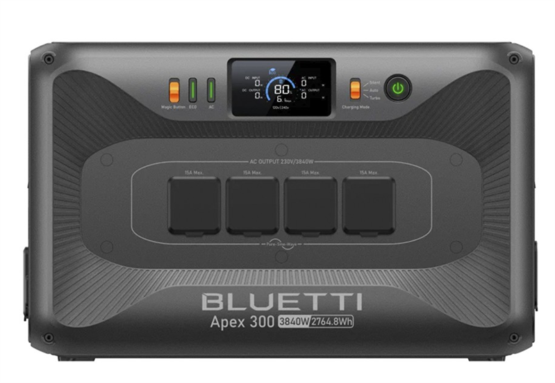 Bluetti Apex 300 Power Station, 3800W/2760Wh, LiFePO4, 37,2kg