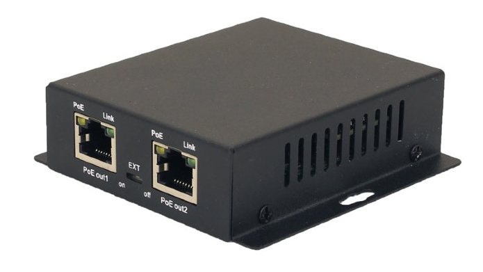 OSNOVO SW-8030/D(90W) PoE Удлинитель/Коммутатор Gigabit Ethernet на 3 RJ45 порта. Порты: 1 х GE (10/100/1000 Base-T) с поддержкой BT PoE (до 90W), 1 х GE (10/100/1000 Base-T) с поддержкой PoE (до 30W)