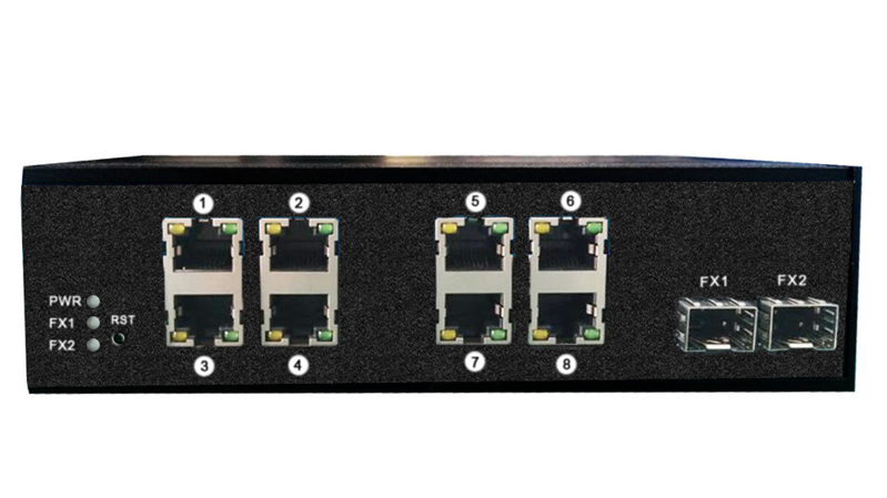 OSNOVO SW-60802/IC Промышленный PoE коммутатор на 10 портов. Порты: 8 x FE (10/100Base-T) с PoE (до 25W) + 2 x GE SFP (1000Base-X). Вход для резервного питания. Встроенная грозозащита. Соответствует с