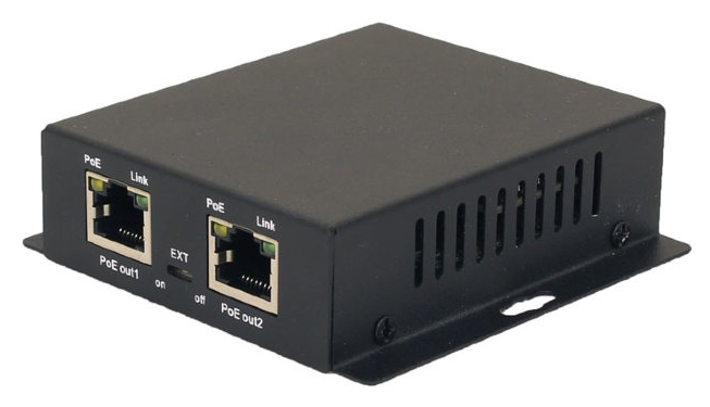 OSNOVO SW-8030/D PoE удлинитель/ коммутатор Gigabit Ethernet на 3 RJ45 порта. Порты: 2 х GE (10/100/1000 Base-T) с поддержкой PoE (до 28W) + 1 x GE (10/100/1000 Base-T) Uplink с поддержкой питания по