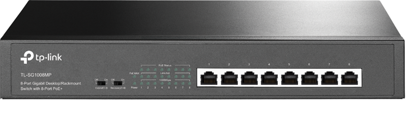 TP-Link TL-SG1008P, 8-Port Gigabit Desktop Switch with  4-Port PoE+, 64 W