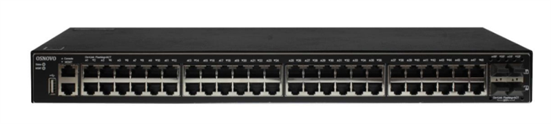 OSNOVO SW-48G4X-L3ST (ПРОЕКТНАЯ ДОП СКИДКА) Управляемый стекируемый L3 коммутатор Gigabit Ethernet на 48xRJ45 + 4x10G SFP+ Uplink. Порты: 48 x GE (10/100/1000Base-T) + 4 x 1G/10G SFP+ Uplink, консольн