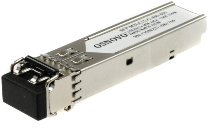OSNOVO SFP-M2LC15-G-850-850 Оптический SFP Модуль. Два волокна Multi Mode. Скорость: до 1,25 Гбит/c. Тип разъема: 2LC. Оптический бюджет: 15дБ. Расстояние передачи - до 550м. Рабочая длина волны,нм -