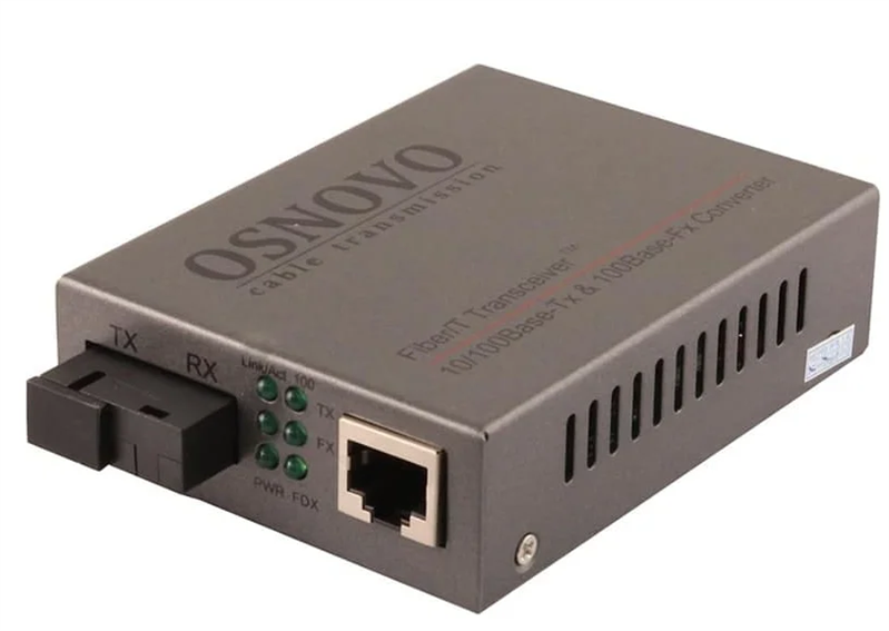 OSNOVO OMC-100-11S5a Оптический Fast Ethernet медиаконвертер для передачи Ethernet по одному волокну одномодового оптического кабеля до 20км. Поддерживает скорость 10/100М (IEEE 802.3i, IEEE 802.3u, I