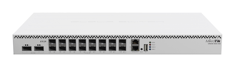 MikroTik Cloud Router Switch 518-16XS-2XQ, 2x 100 Gigabit QSFP28 ports and 16x 25 Gigabit SFP28 ports,4 fans, 2 PSU