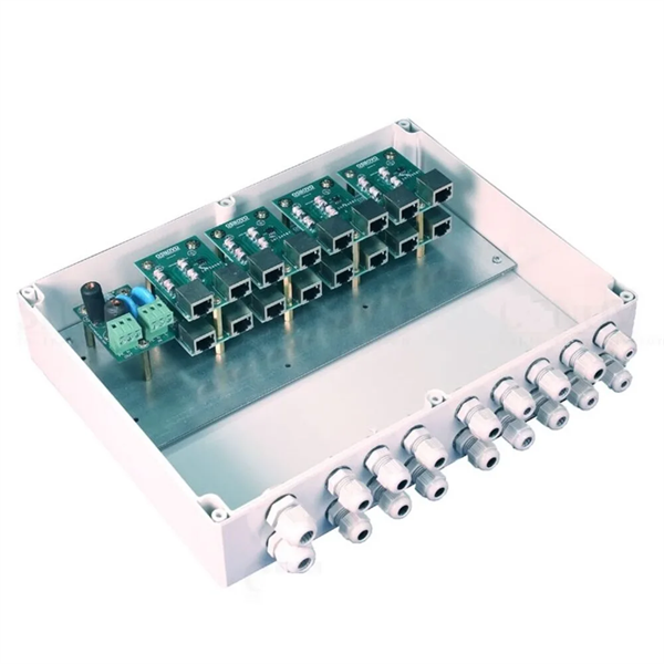 OSNOVO SP-IP8/1000PW Уличное устройство грозозащиты на 8 портов для локальной вычислительной сети (скорость до 1000 Мб/с) с защитой линий PoE (af/at, методы A + B, контакты 1/2, 3/6, 4/5, 7/8) и защит