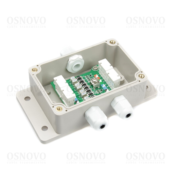 OSNOVO SP-IP/1000PW(ver.2) Уличное устройство грозозащиты для локальной вычислительной сети (скорость до 1000 Мб/с).Совместимо с оборудованием PoE IEEE 802.3af/at/bt. Поддержка PoE устройств мощностью
