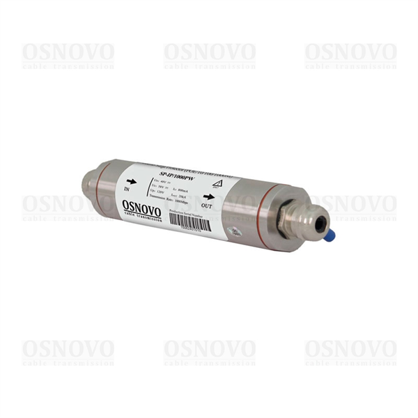 OSNOVO SP-IP/1000PW Уличное устройство грозозащиты из нержавеющей стали для локальной вычислительной сети (скорость до 1000 Мб/с) с защитой линий PoE (af/at, методы A + B, контакты 1/2, 3/6, 4/5, 7/8)