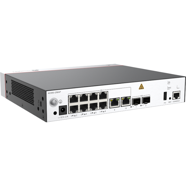HUAWEI eKit Access Controller AC650-256AP, 10*GE ports, 2*10GE SFP+ ports, built-in 256 license