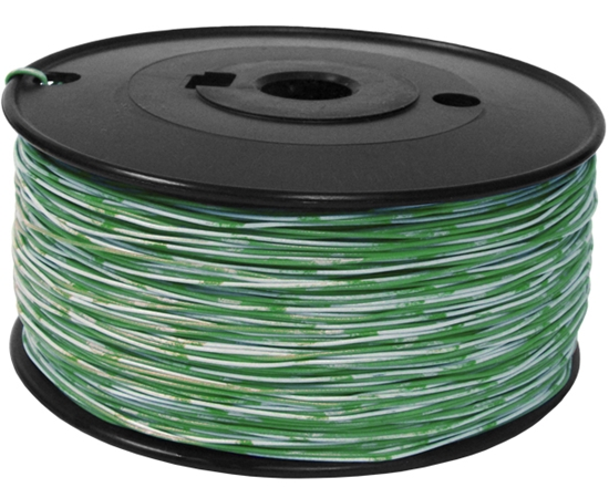 1-парный кроссировочный кабель, 24 AWG, бухта 500 метров, бело-зеленый
