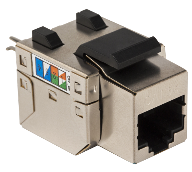 Модуль Keystone RJ45, Cat.5E, STP, 90 градусов, белый