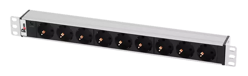 ЦМО Гор блок розеток Rem-10, 1х10A, инд, 9S, 19", вход C14