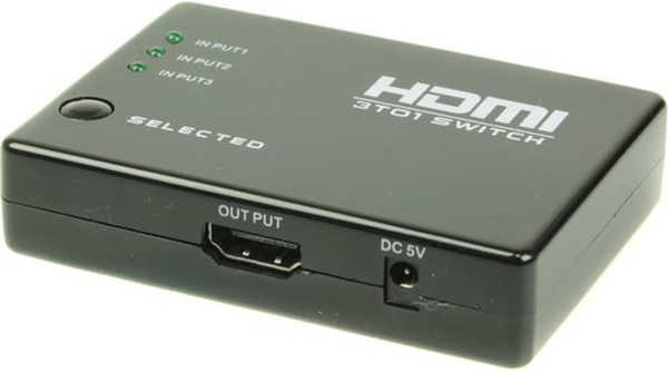 OSNOVO SW-Hi3012 Коммутатор сигнала HDMI (3вх./1вых.) с поддержкой HDMI 1.4, HDCP 1.2. Разрешение до 4Kx2K(30Гц). Вх. - HDMI(A)x3/Роз.1,7х4мм(DC5V). Вых. - HDMI(A). В комплекте пульт управления. Разме