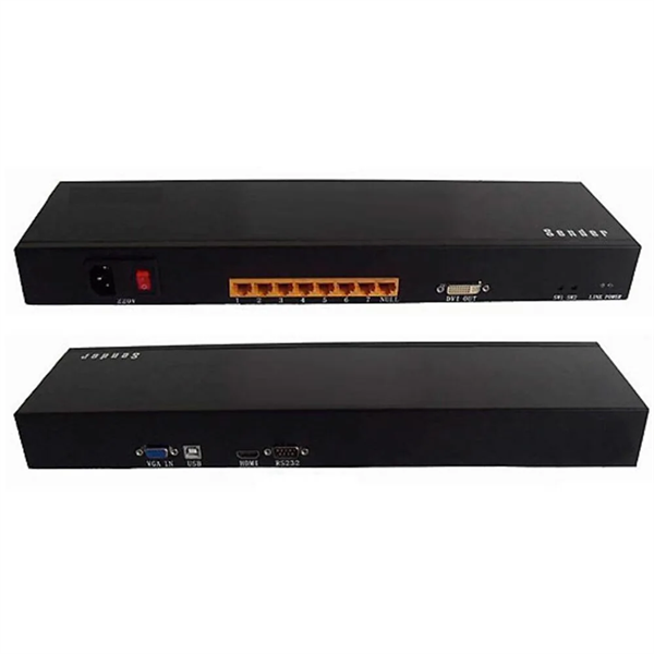 OSNOVO TA-Hi07 Разветвитель(распределитель) HDMI и USB сигналов 1вх./7вых. по витой паре(CAT5/5e/6); расстояние передачи до 100м; видеоразрешение до 1080p; скорость передачи в каждую точку до 1Гб/сек;