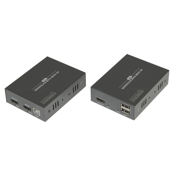 OSNOVO TA-HiKMP3+RA-HiKMP3 Комплект KVM удлинителя 4K HDMI, USB по кабелю витой пары CAT5e/6 до 60м. Разрешение до 3840x2160(60Гц). Поддержка POC-передача питания от передатчика на приемник по кабелю