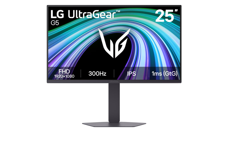 24.5 LG 25G550B-B, IPS, 1920x1080, 1ms, 300cd, 300Hz, HDMIx2+DP, HAS Pivot Swivel, black, Ex