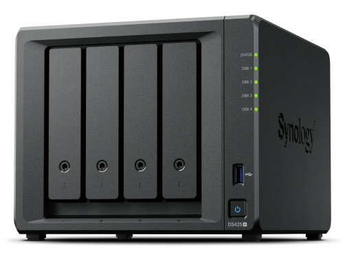 Synology QC 2,0GhzCPU/2GB(6)/RAID0,1,10,5,6/upto 4HP HDD SATA(3.5', 2.5')/2xM.2/2xUSB3.2/1xGbE/1x2.5GbE/iSCSI/1xPS/1YW repl DS423+