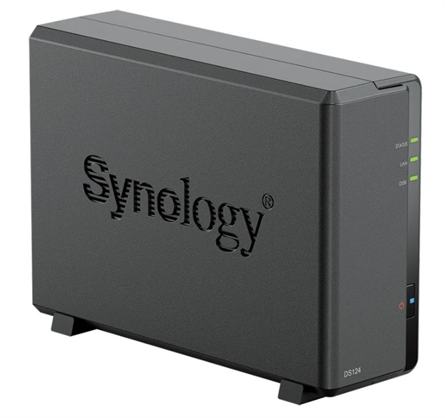 Synology QC 1,7GhzCPU/1Gb/upto 1HDD SATA(3.5', 2.5')/2xUSB3.2/1GbE/iSCSI/2xIPcam(upto 12)/1xPS/1YW repl DS118