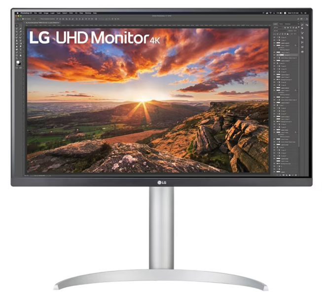 27 LG 27UP850K-W, IPS 3840x2160, 5ms, 400cd, 60Hz, HDMIx2 +DP+ USB-C+SPK 5W , HAS Pivot Swivel, white/silver, Ex