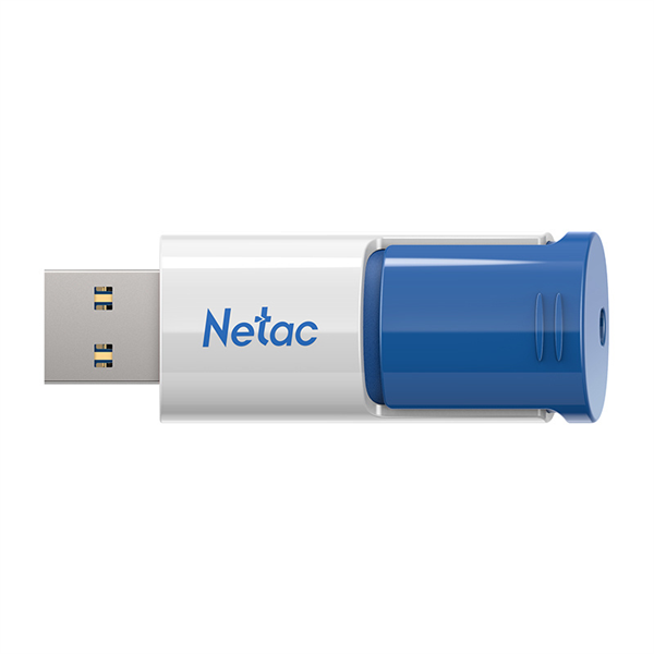 Netac U182 Blue 64GB USB3.2 Flash Drive, retractable (replaced NT03U182N-064G-30BL)